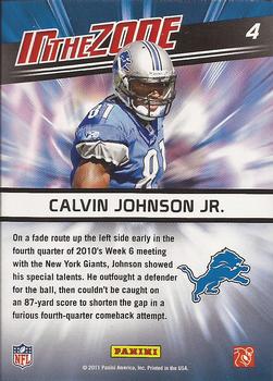 2011 Score - In the Zone #4 Calvin Johnson Back