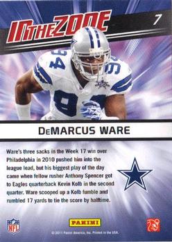 2011 Score - In the Zone #7 DeMarcus Ware Back