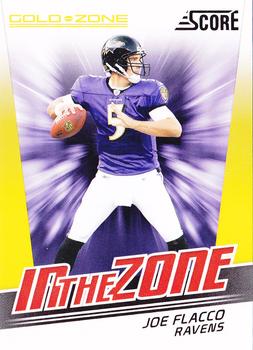 2011 Score - In the Zone Gold Zone #14 Joe Flacco Front