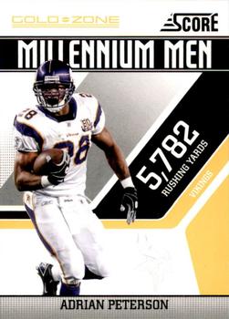 2011 Score - Millennium Men Gold Zone #2 Adrian Peterson Front