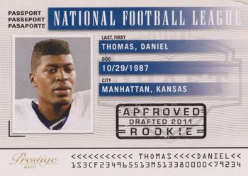 2011 Panini Prestige - NFL Passport #11 Daniel Thomas Front