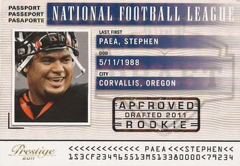 2011 Panini Prestige - NFL Passport Holokote #38 Stephen Paea Front