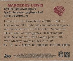 2011 Topps - 1950 Bowman #131 Marcedes Lewis Back
