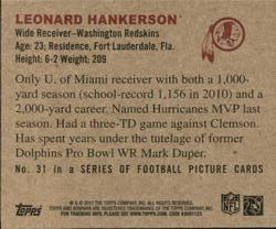 2011 Topps - 1950 Bowman #31 Leonard Hankerson Back