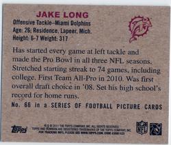 2011 Topps - 1950 Bowman #66 Jake Long Back