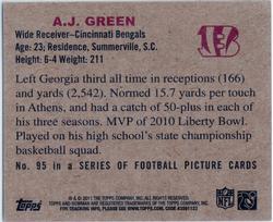 2011 Topps - 1950 Bowman #95 A.J. Green Back