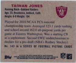 2011 Topps - 1950 Bowman #143 Taiwan Jones Back