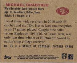 2011 Topps - 1950 Bowman #35 Michael Crabtree Back