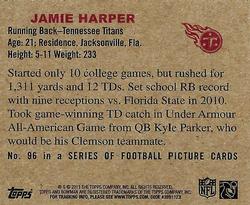 2011 Topps - 1950 Bowman #96 Jamie Harper Back