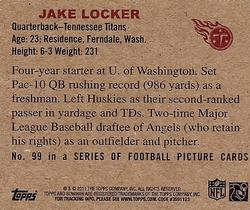 2011 Topps - 1950 Bowman #99 Jake Locker Back