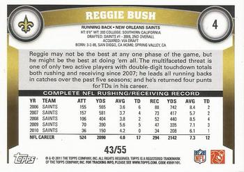 2011 Topps - Black #4 Reggie Bush Back