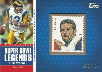 2011 Topps - Super Bowl Legends Player Stamps #SBPS-XXXIV Kurt Warner Front
