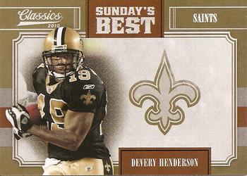 2010 Panini Classics - Sunday's Best Gold #23 Devery Henderson  Front