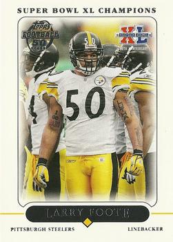 2006 Topps Pittsburgh Steelers Super Bowl XL Champions #24 Larry Foote Front