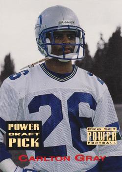 1993 Pro Set Power - Draft Picks Gold #PDP26 Carlton Gray Front