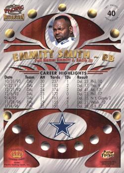 1997 Pacific Revolution - Platinum Blue #40 Emmitt Smith Back