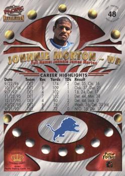 1997 Pacific Revolution - Platinum Blue #48 Johnnie Morton Back