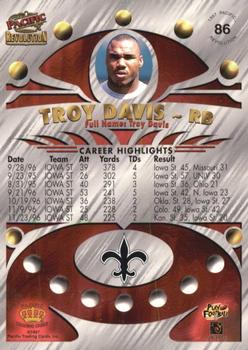 1997 Pacific Revolution - Platinum Blue #86 Troy Davis Back