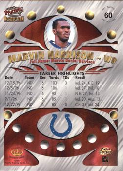 1997 Pacific Revolution - Red #60 Marvin Harrison Back