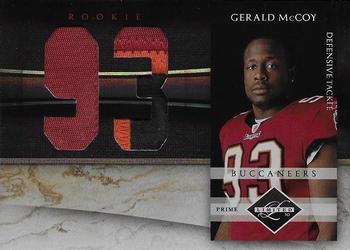 2010 Panini Limited - Rookie Jumbo Jerseys Jersey Number Prime #12 Gerald McCoy  Front