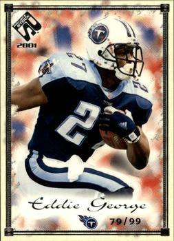 2001 Pacific Private Stock - Silver Framed #95 Eddie George Front