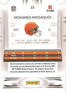 2010 Panini Prestige - Rookie Review Materials #15 Mohamed Massaquoi  Back