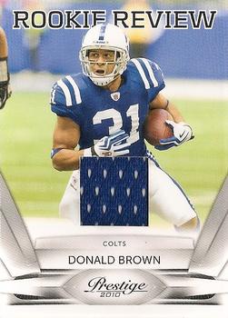 2010 Panini Prestige - Rookie Review Materials #20 Donald Brown  Front