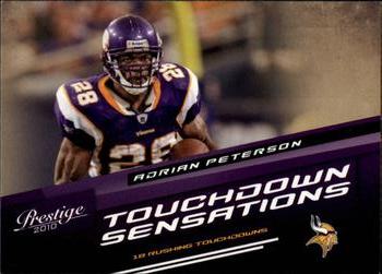 2010 Panini Prestige - Touchdown Sensations #1 Adrian Peterson  Front