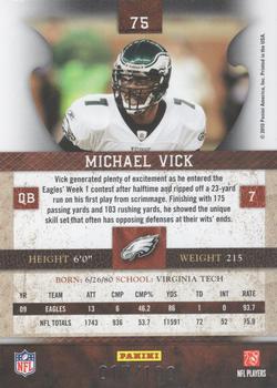 2010 Panini Plates & Patches - Silver #75 Michael Vick  Back