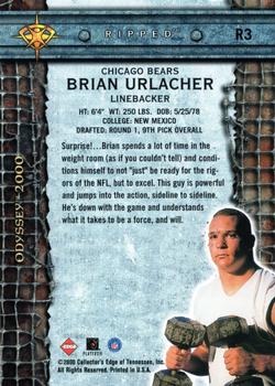2000 Collector's Edge Odyssey - Ripped #R3 Brian Urlacher Back