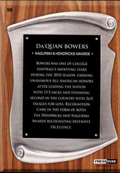 2011 Press Pass - Reflectors #56 Da'Quan Bowers Back