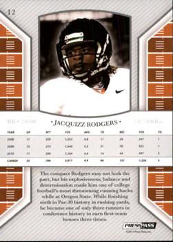 2011 Press Pass Legends - Gold #12 Jacquizz Rodgers Back