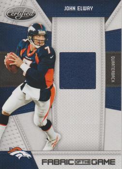 2010 Panini Certified - Fabric of the Game #85 John Elway Front