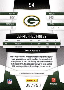 2010 Panini Certified - Mirror Red #54 Jermichael Finley  Back