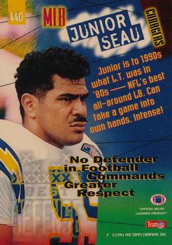 1994 Stadium Club - Members Only #440 Junior Seau Back