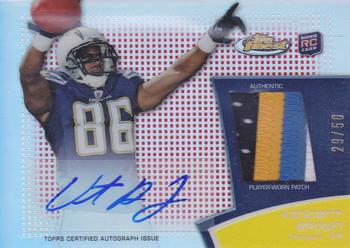 2011 Finest - Rookie Patch Autographs Red Refractors #RAP-VB Vincent Brown Front