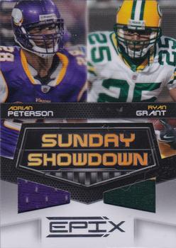 2010 Panini Epix - Sunday Showdown Materials #7 Adrian Peterson / Ryan Grant  Front