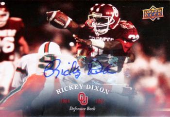 2011 Upper Deck University of Oklahoma - Autographs #49 Rickey Dixon Front