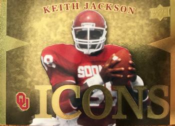 2011 Upper Deck University of Oklahoma - Icons #I-KJ Keith Jackson Front
