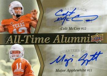 2011 Upper Deck University of Texas - All-Time Alumni Duos Autographs #ATAD-MA Colt McCoy / Major Applewhite Front