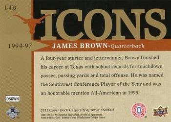 2011 Upper Deck University of Texas - Icons #I-JB James Brown Back