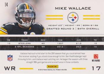 2011 Panini Totally Certified #14 Mike Wallace Back