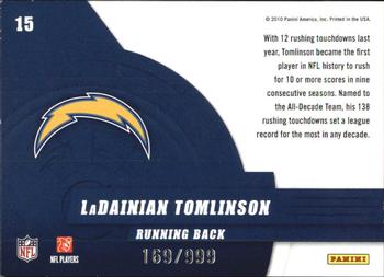 2010 Donruss Elite - Series Red #15 LaDainian Tomlinson  Back