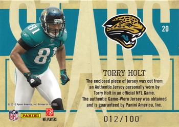 2010 Donruss Elite - Stars Jerseys Gold #20 Torry Holt Back