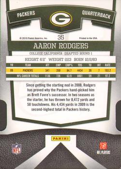 2010 Donruss Elite - Status Black #35 Aaron Rodgers  Back