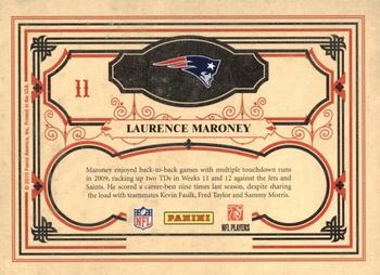 2010 Panini Crown Royale - The Zone #11 Laurence Maroney  Back