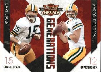 2010 Panini Threads - Generations #10 Bart Starr / Aaron Rodgers  Front