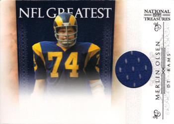 2010 Playoff National Treasures - NFL Greatest Materials #12 Merlin Olsen Front