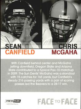 2010 Press Pass PE - Face To Face #FF16 Sean Canfield / Chris McGaha  Back