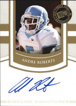 2010 Press Pass PE - Sideline Signatures Gold #SS-AR Andre Roberts  Front